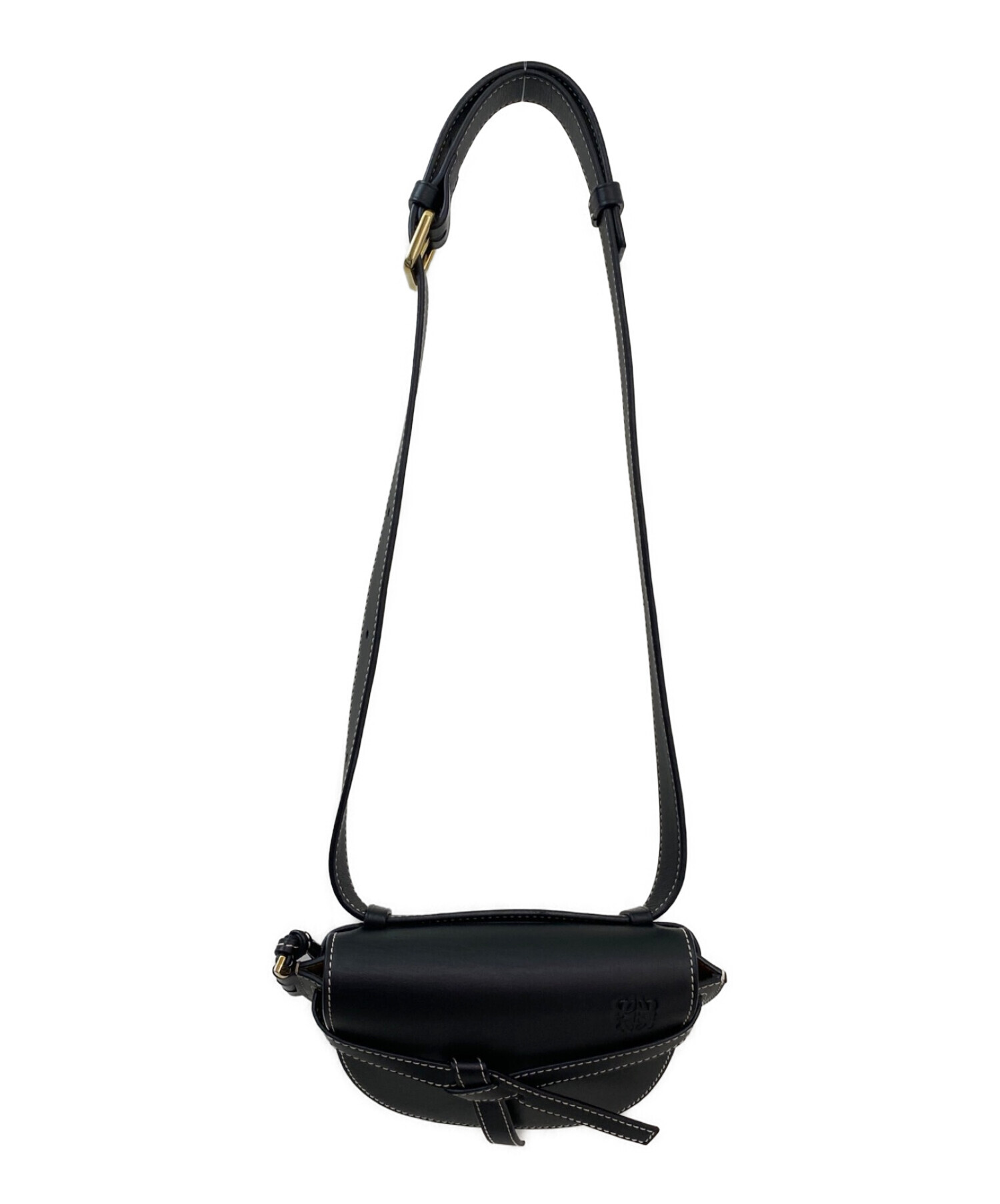 中古・古着通販】LOEWE (ロエベ) ゲート バムバッグ ブラック サイズ