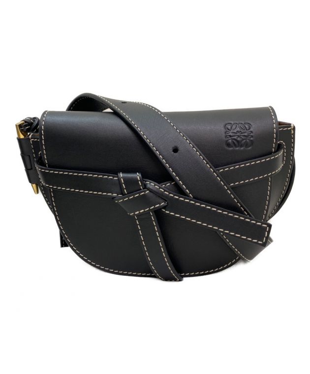中古・古着通販】LOEWE (ロエベ) ゲート バムバッグ ブラック サイズ