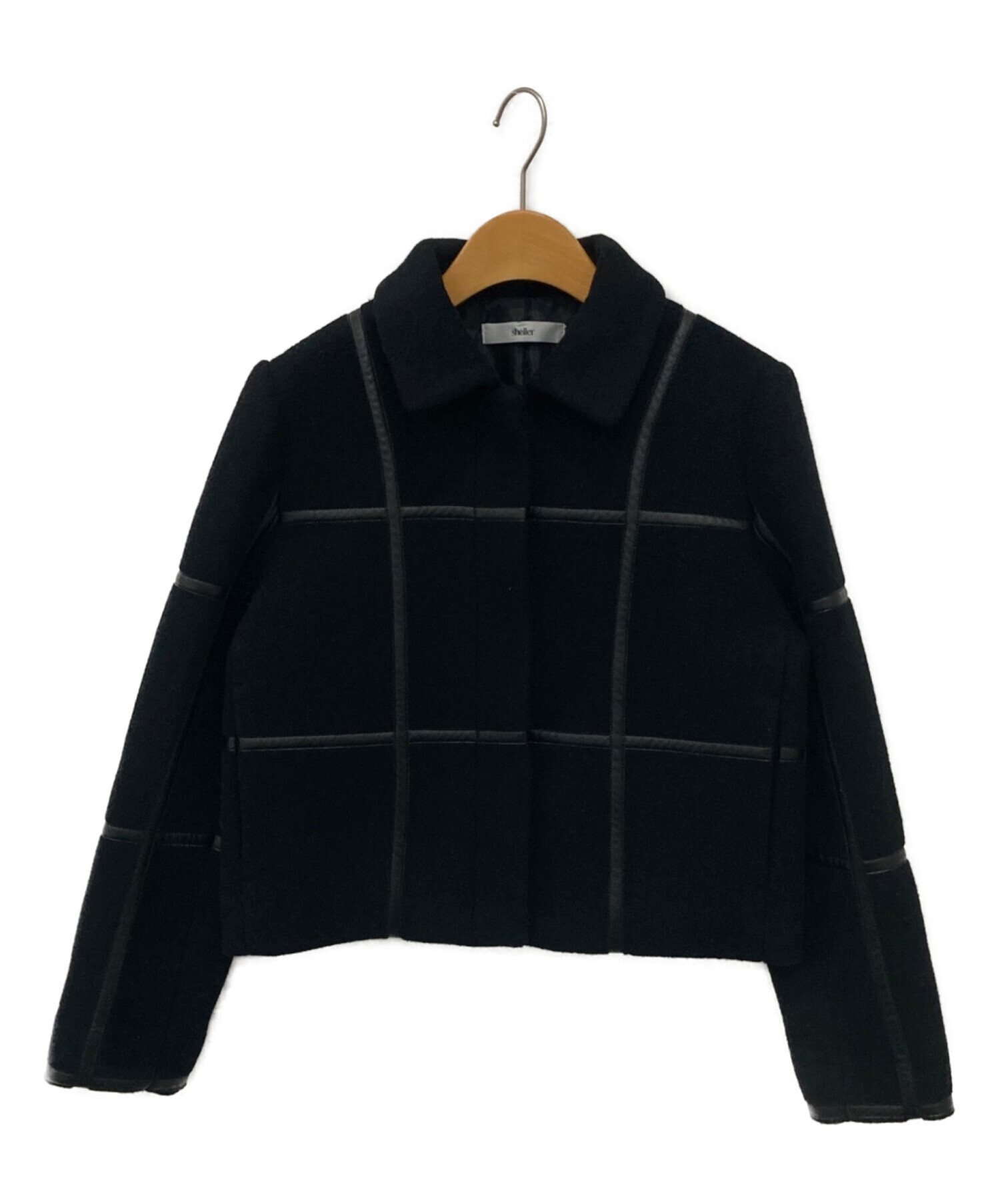 shellerシェリエ レザーチェックショートコート 【公式通販】