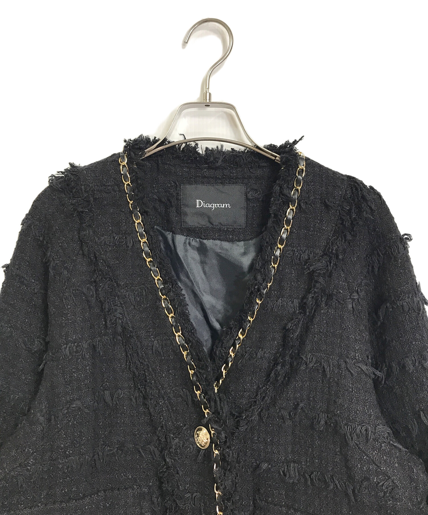 専用＊DiagramGRACECONTINENTAL フリンジチェーンジャケット セール】 フリンジチェーンジャケット （ノーカラージャケット