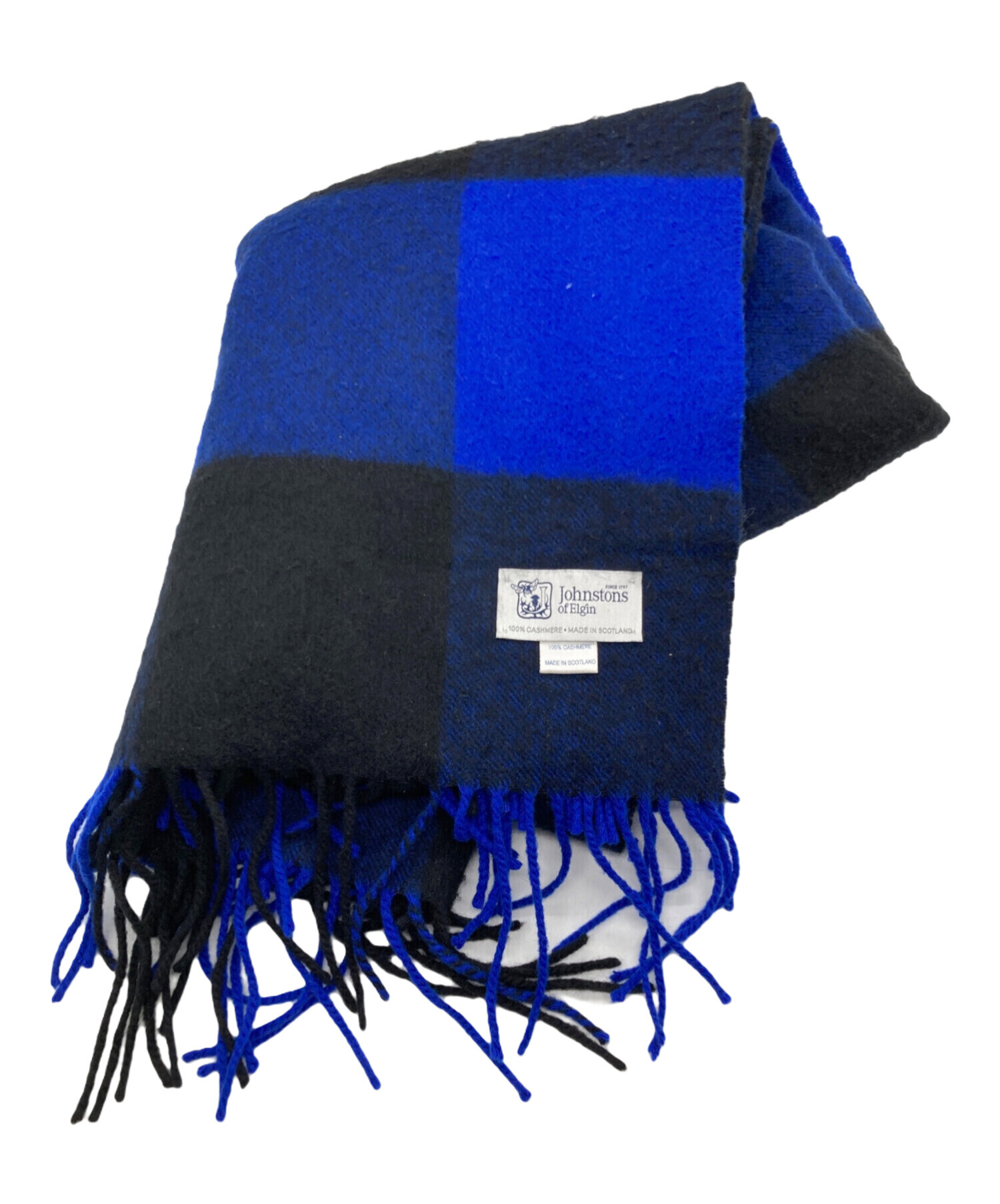 新品】Johnstons of Elgin大判ストール ウインドウペンチェック