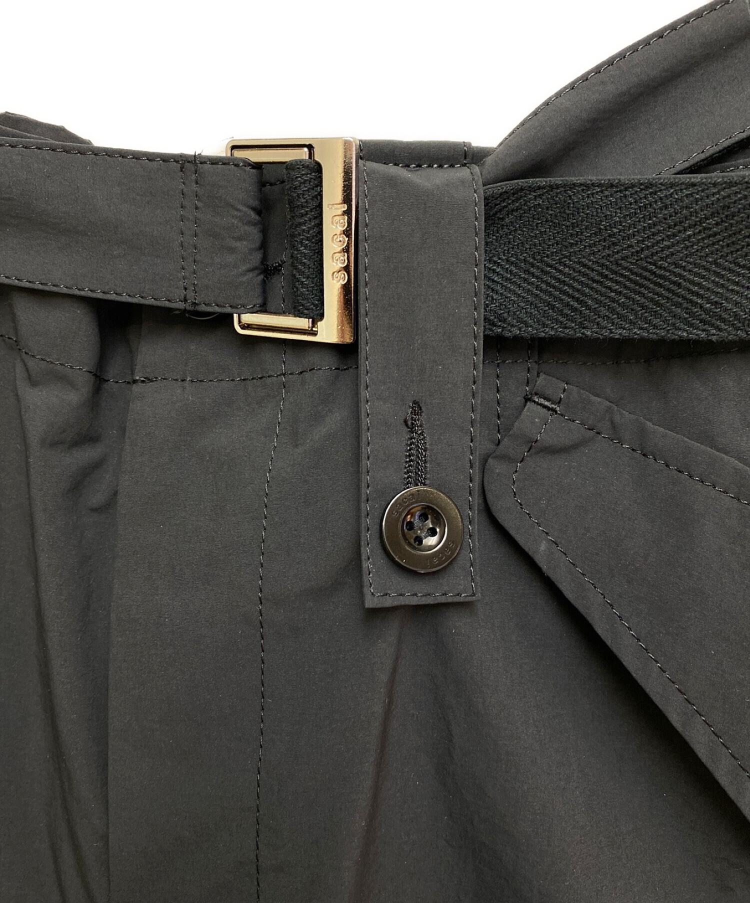 中古・古着通販】sacai (サカイ) 23AW Matte Taffeta Pants ブラック