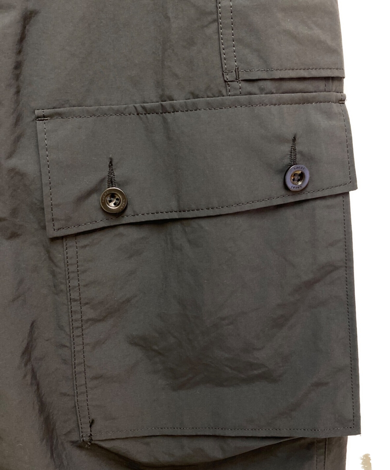 中古・古着通販】sacai (サカイ) 23AW Matte Taffeta Pants ブラック