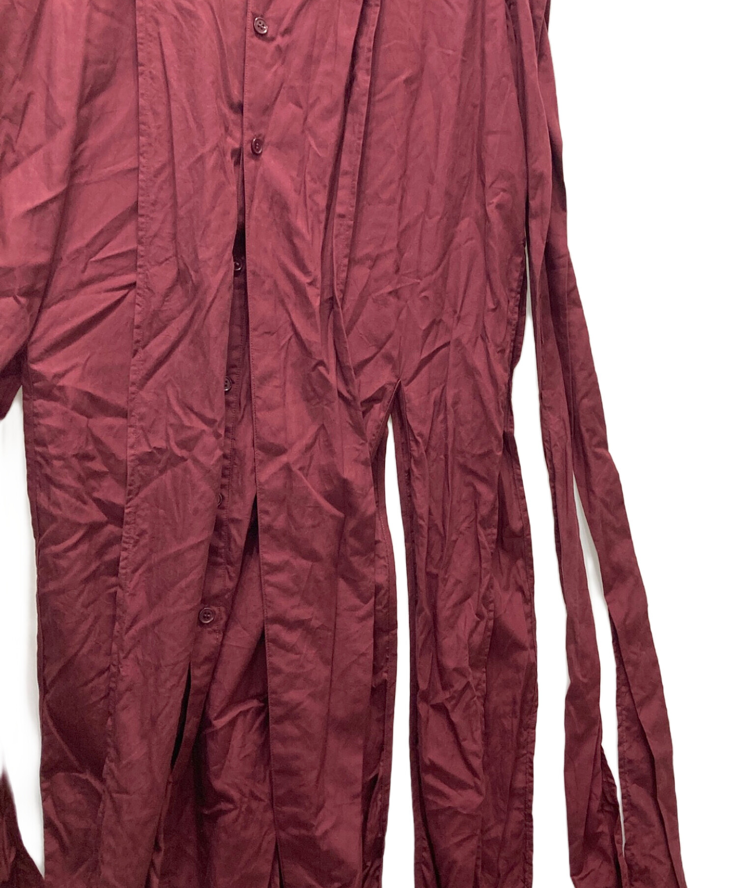 中古・古着通販】LIMI feu (リミフゥ) デザインロングシャツ ボルドー 