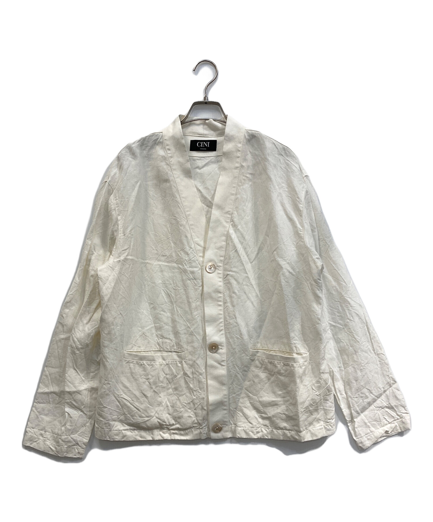 中古・古着通販】CINI (チーニ) リネンシャツカーディガン アイボリー 