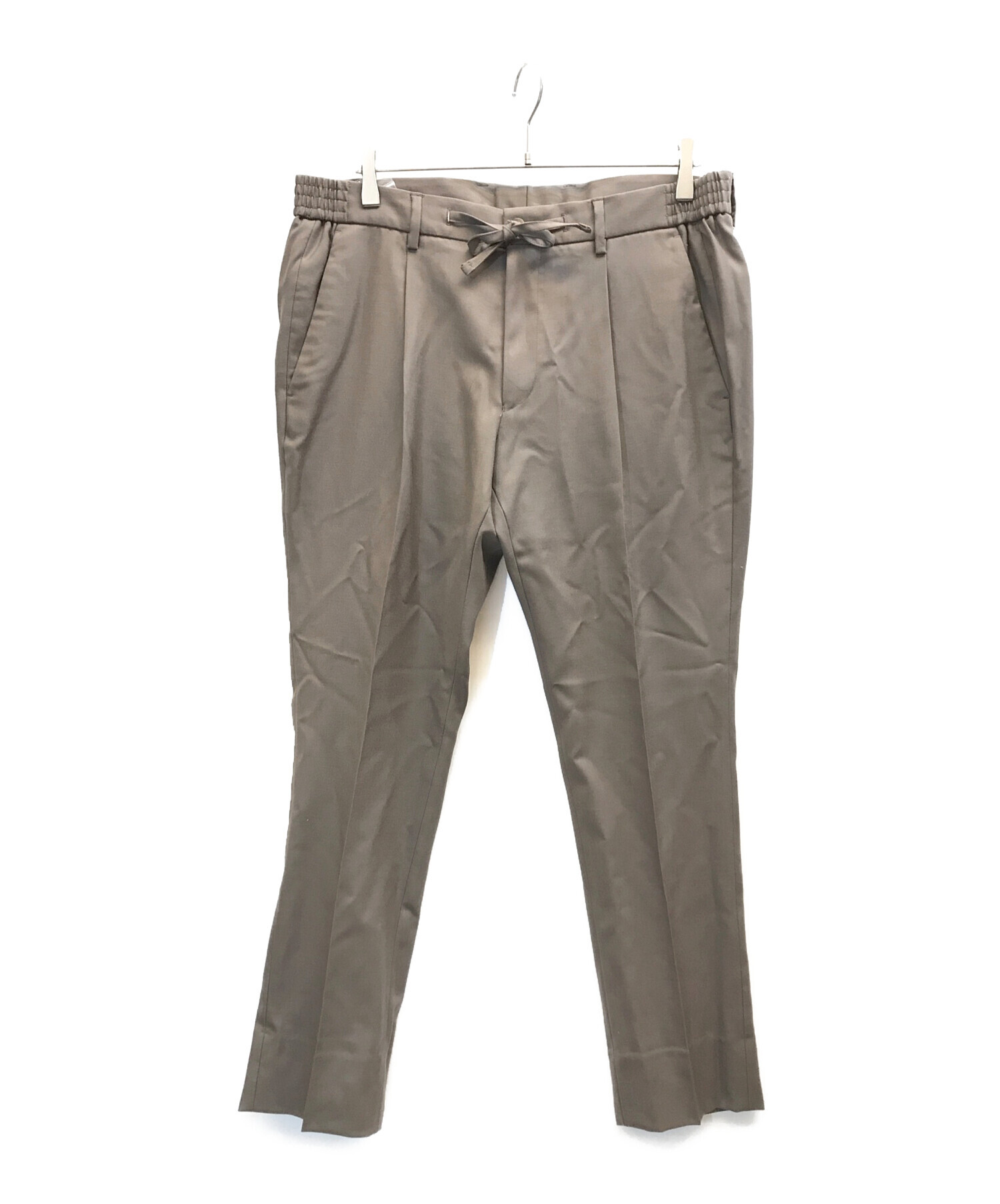 サージ 1プリーツ サイドギャザー イージースリムテーパード/パンツ