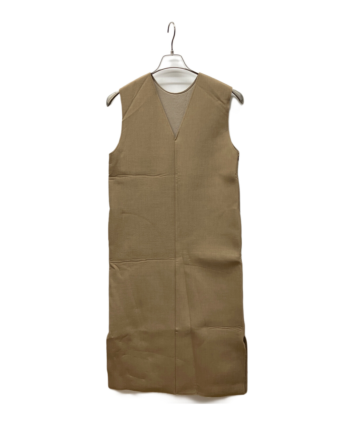 中古・古着通販】Ameri (アメリ) 2WAY SPONGE SHIFT DRESS ベージュ 