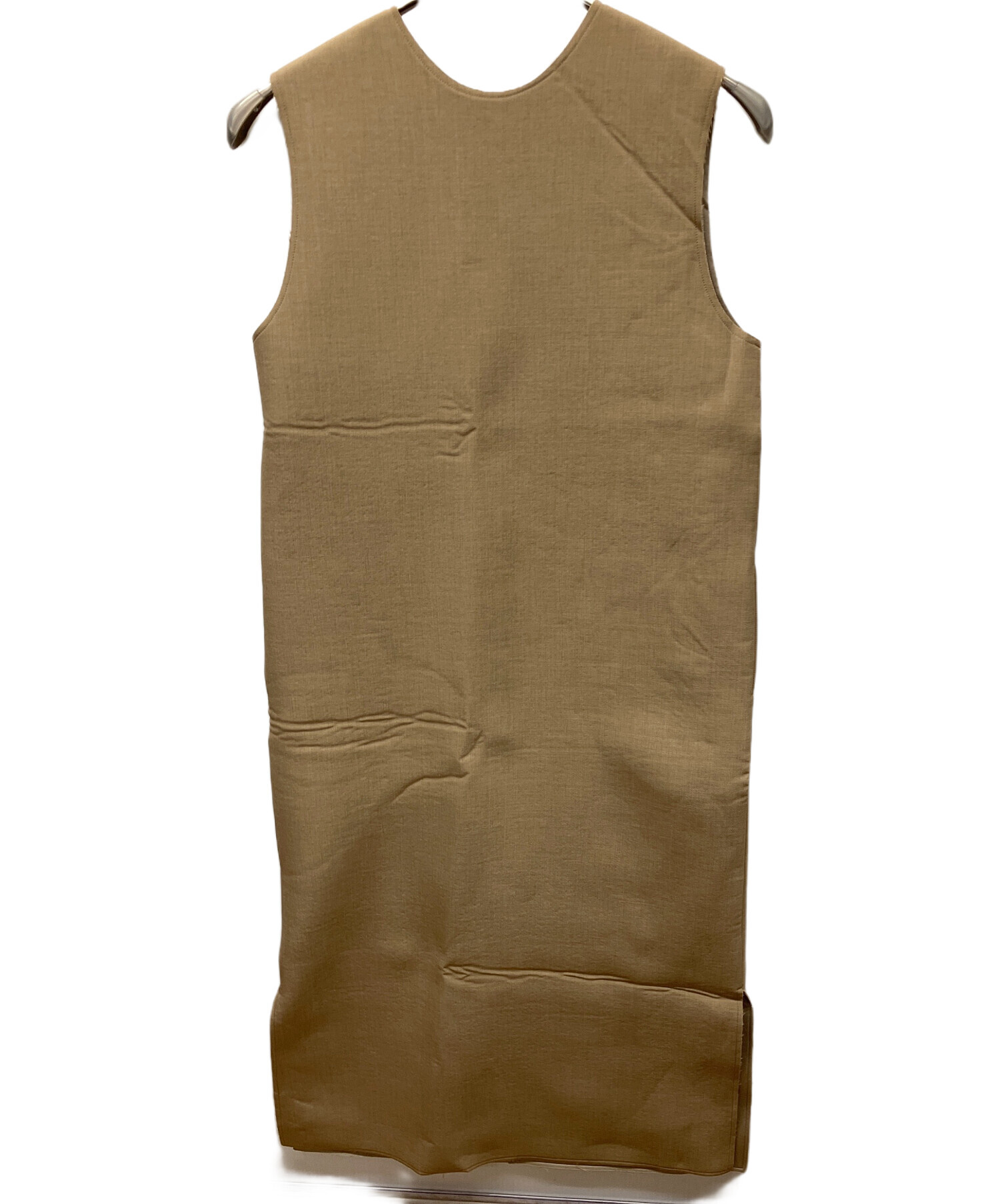 中古・古着通販】Ameri (アメリ) 2WAY SPONGE SHIFT DRESS ベージュ 
