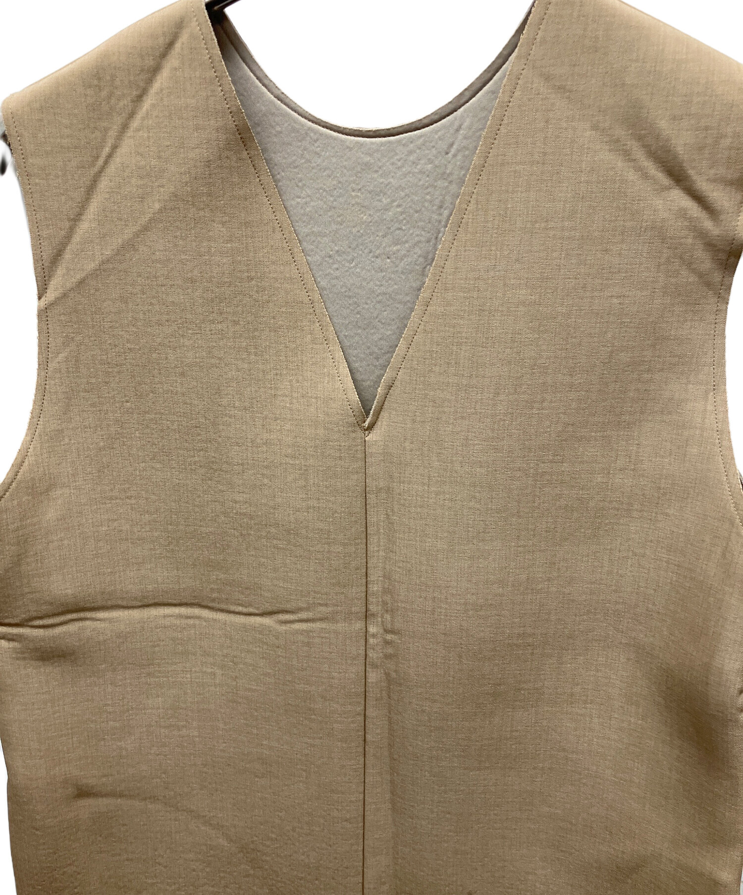 中古・古着通販】Ameri (アメリ) 2WAY SPONGE SHIFT DRESS ベージュ 
