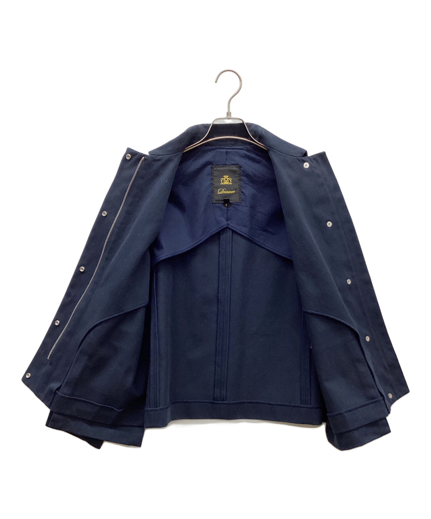 中古・古着通販】DRAWER (ドゥロワー) カルゼ ジャケット ネイビー