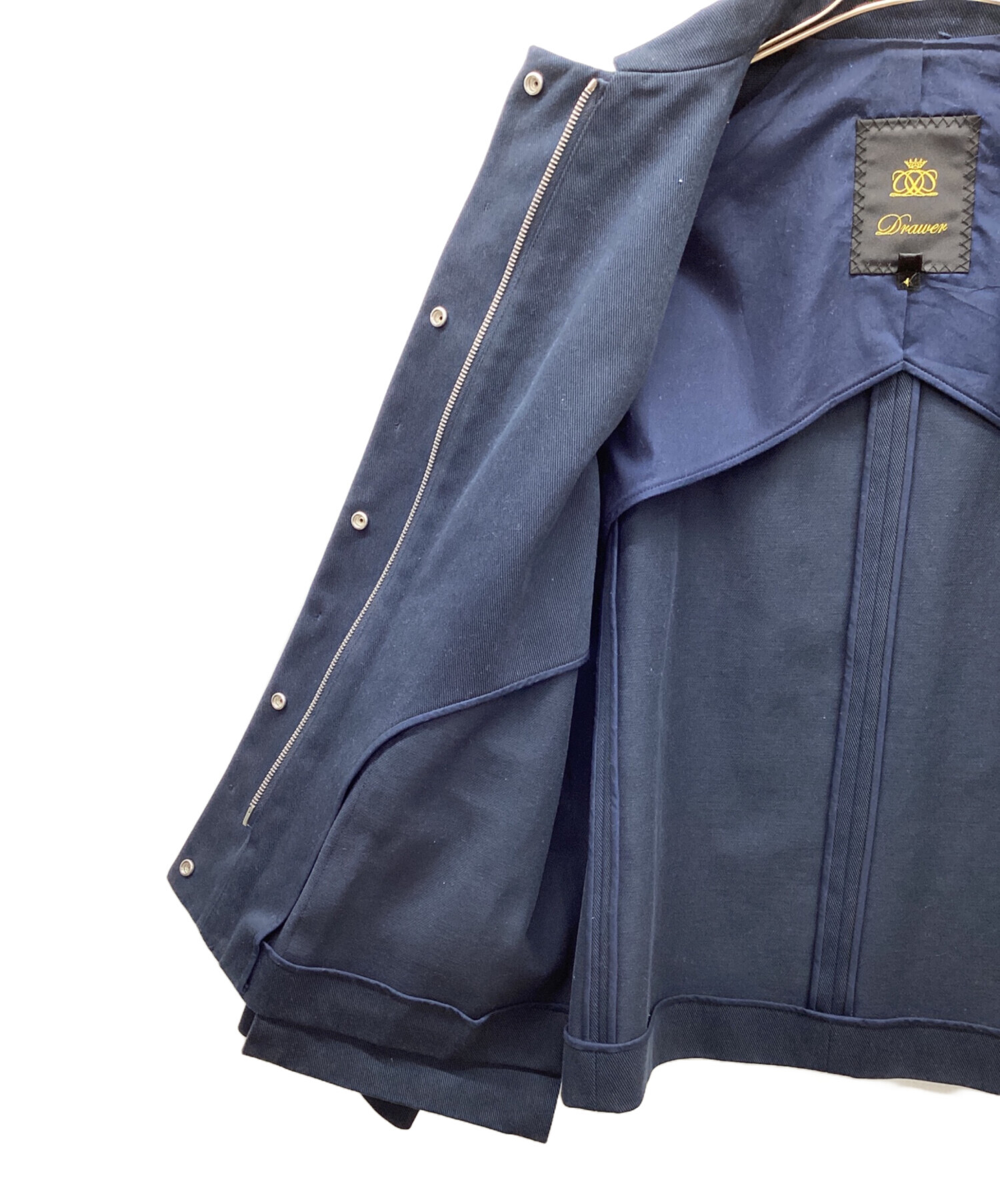 中古・古着通販】DRAWER (ドゥロワー) カルゼ ジャケット ネイビー