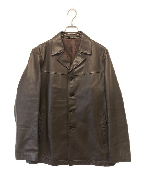 試着のみ PAUL SMITH ピンクレザージャケット 裏地傷ありサイズ