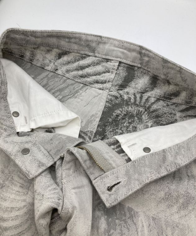 【ISSEY MIYAKE】パンツ Fサイズ 白系グレー ストレッチ素材 ISSEY MIYAKE】パンツ Fサイズ 白系グレー ストレッチ素材 ISSEY