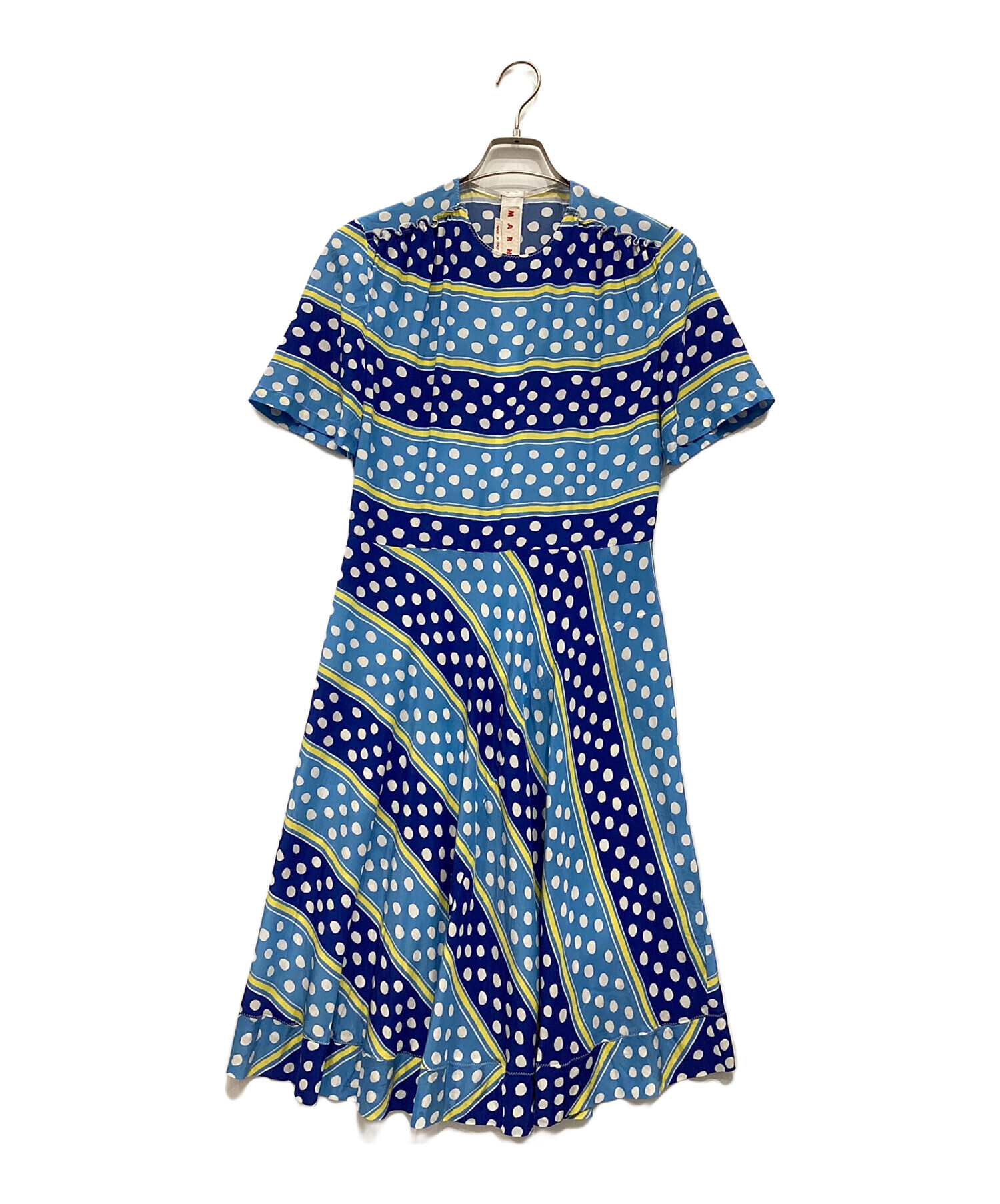 中古・古着通販】MARNI (マルニ) ドットワンピース ブルー サイズ:40