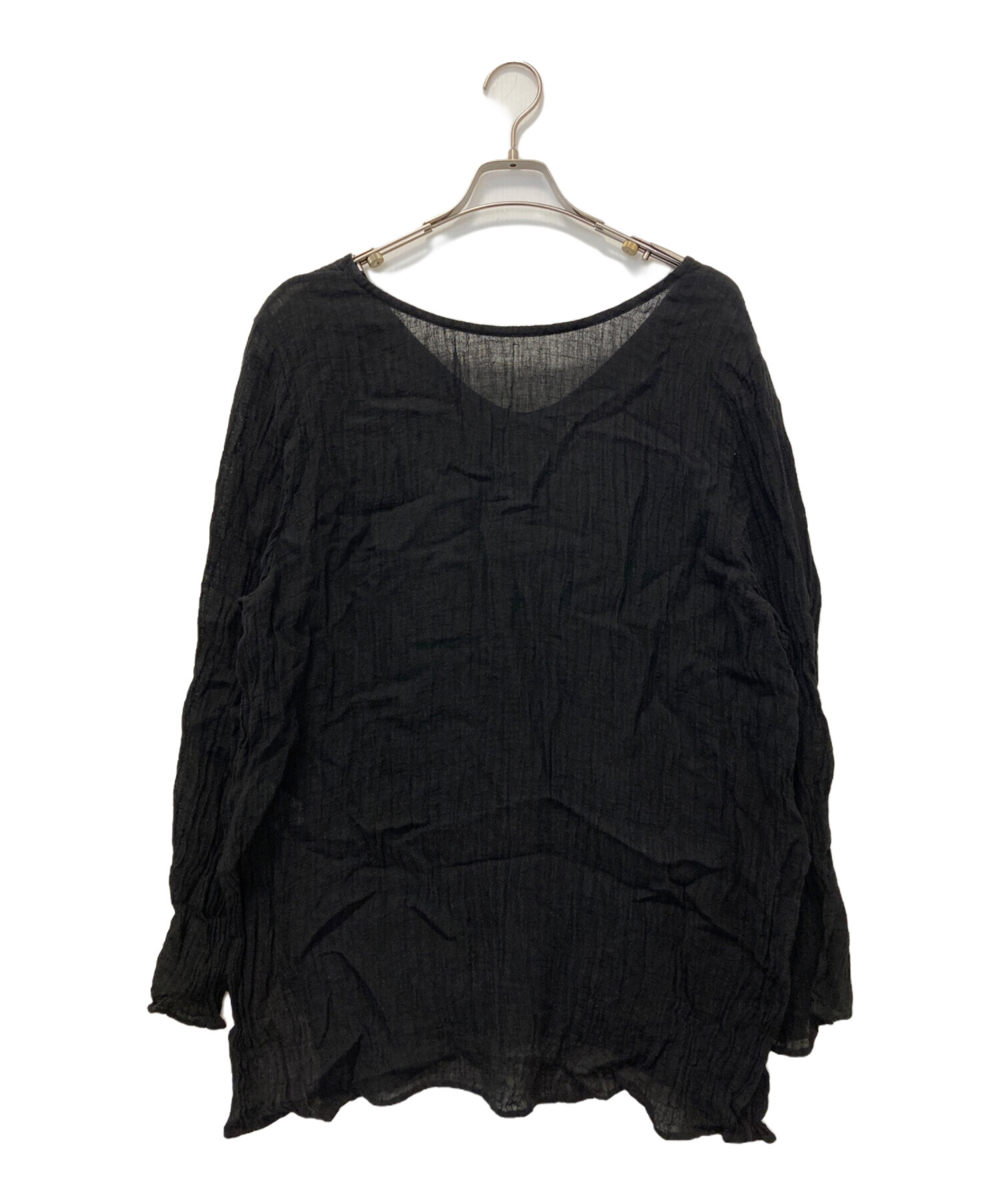 中古・古着通販】Plage (プラージュ) nuance linen ブラウス ブラック