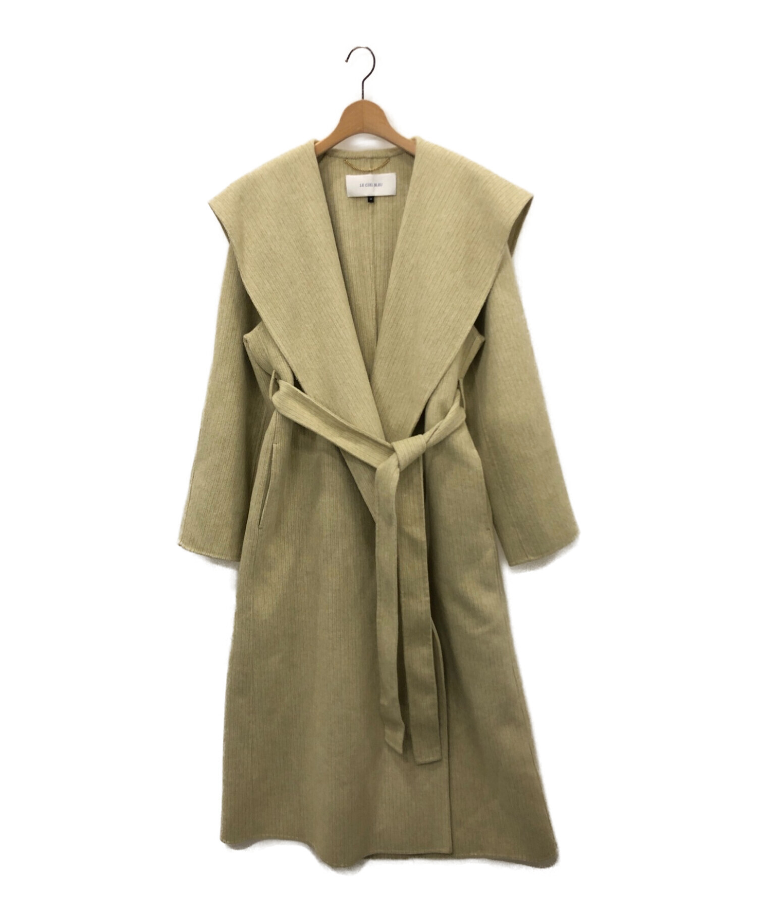 ジャケット・アウター Big Collar Belted Maxi Coat lecielbleu Big Collar Belted Maxi Coat