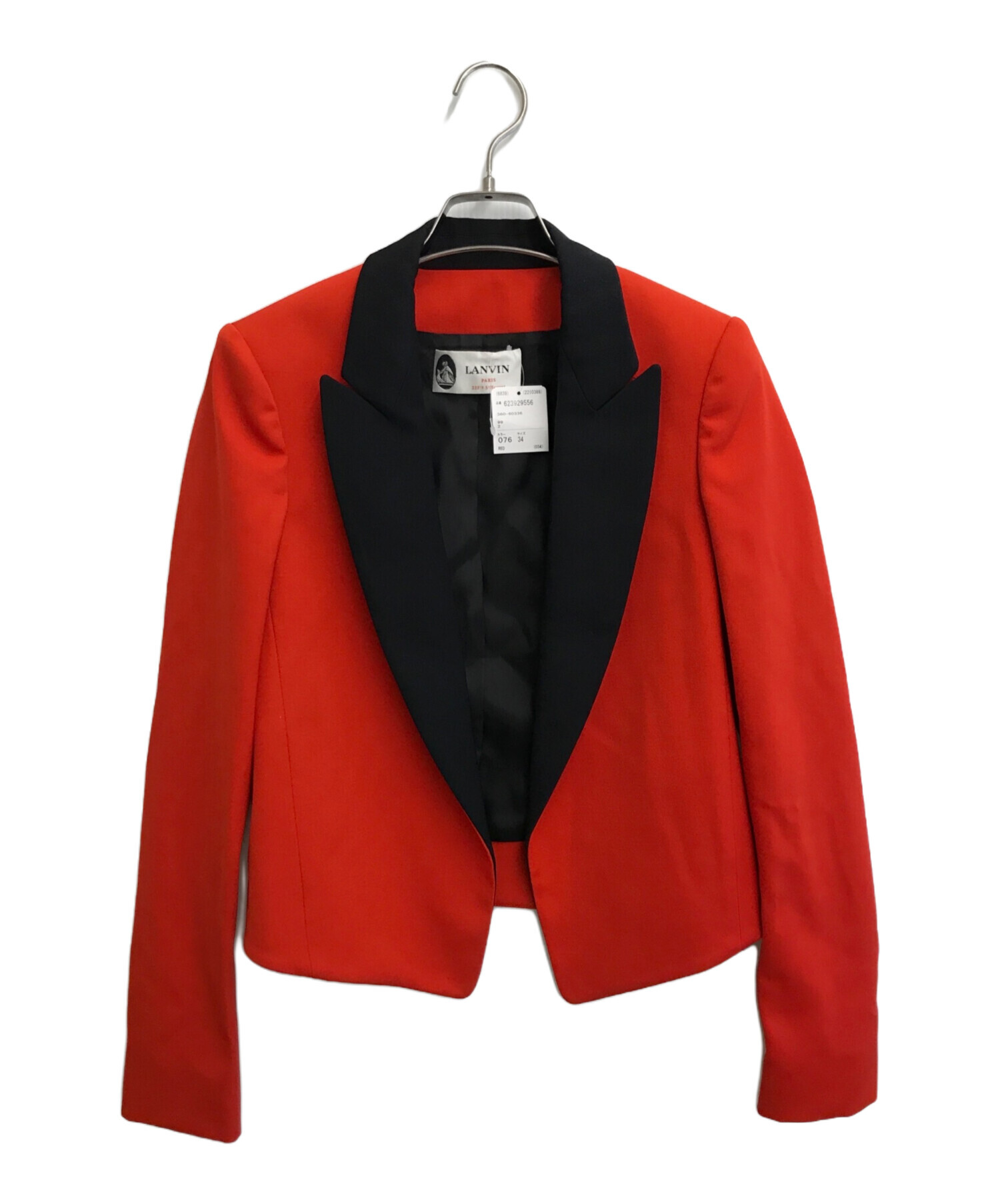 中古・古着通販】LANVIN (ライバン) ジャケット レッド サイズ:34 未