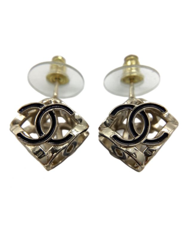 中古・古着通販】CHANEL (シャネル) ココマークキューブピアス 