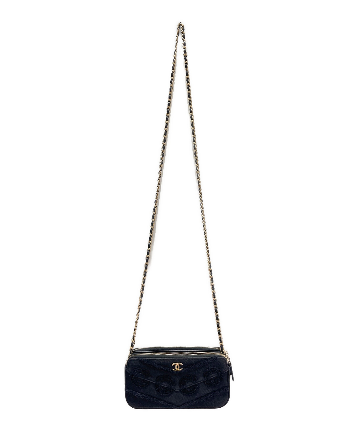 中古・古着通販】CHANEL (シャネル) デニムチェーンウォレット