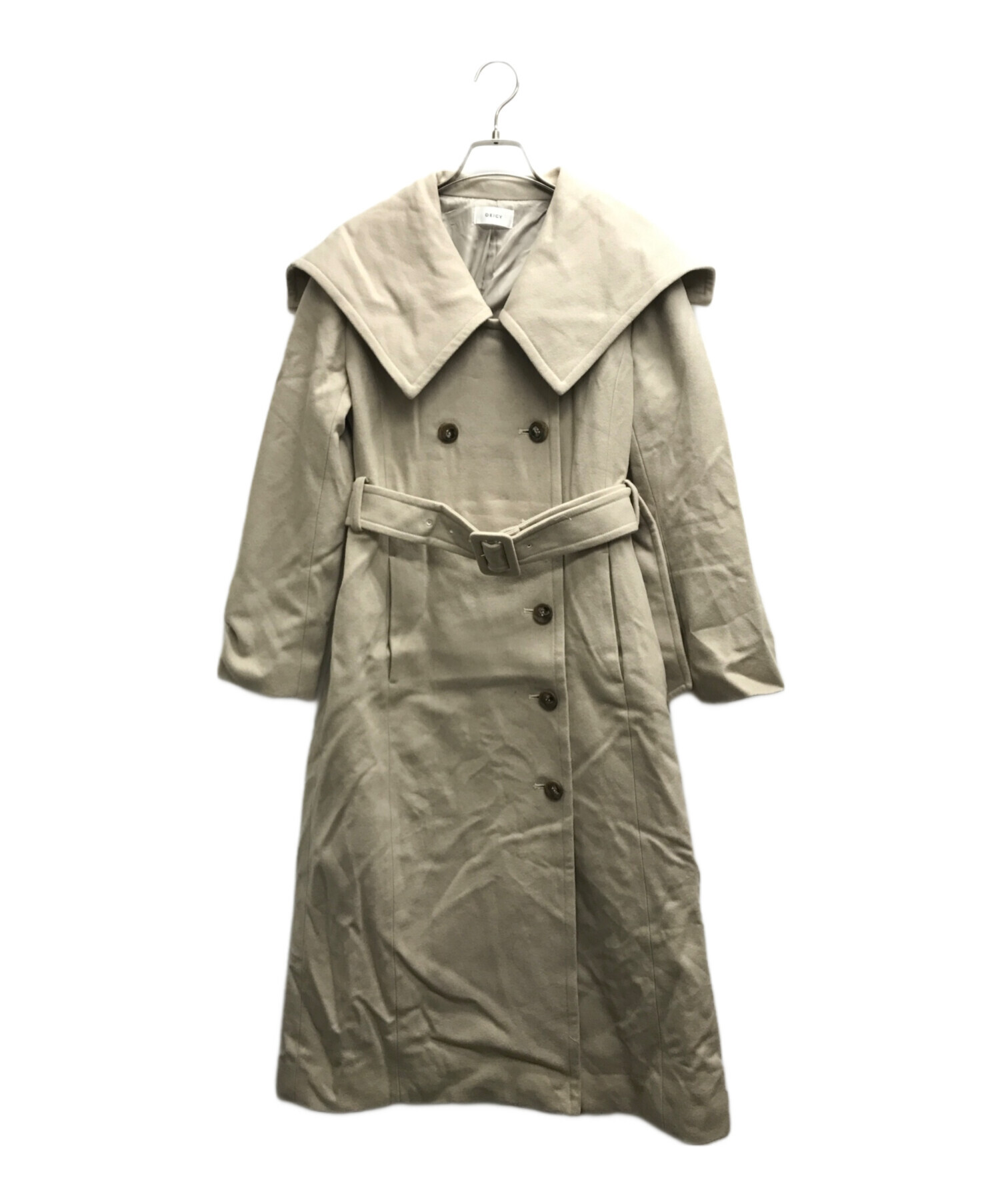 中古・古着通販】Deicy (デイシー) ウエストマークウールロングコート