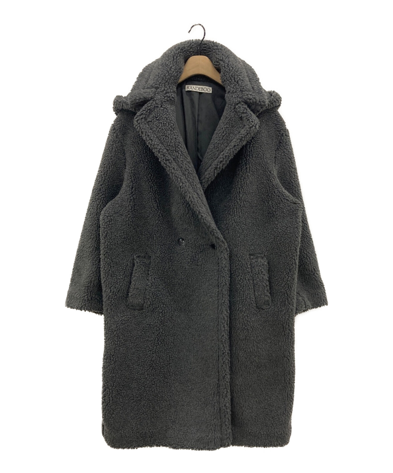 中古・古着通販】RANDEBOO (ランデブー) Cats boa coat グレー サイズ