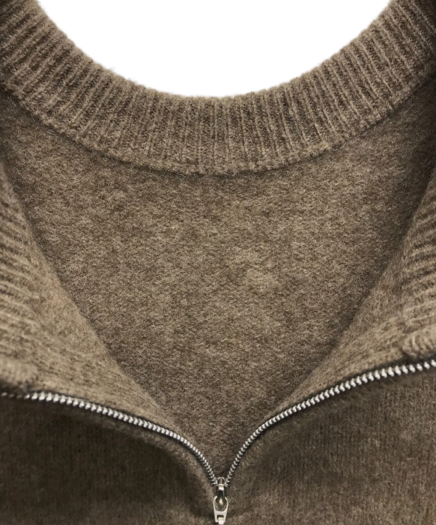 中古・古着通販】CLANE (クラネ) W FACE HALF ZIP YAK KNIT TOPS