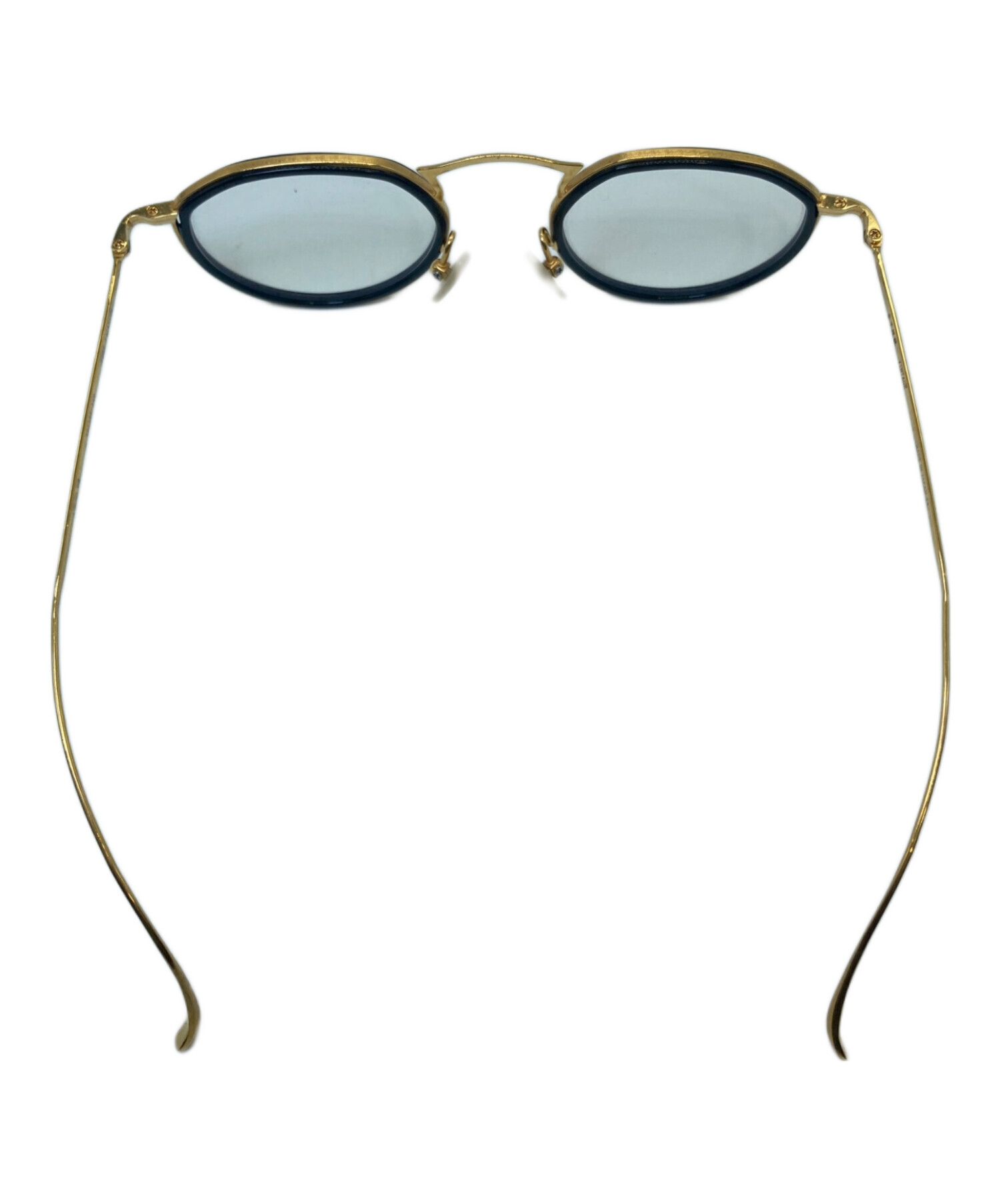 中古・古着通販】金子眼鏡 (カネコガンキョウ) 眼鏡 ブラック×ゴールド