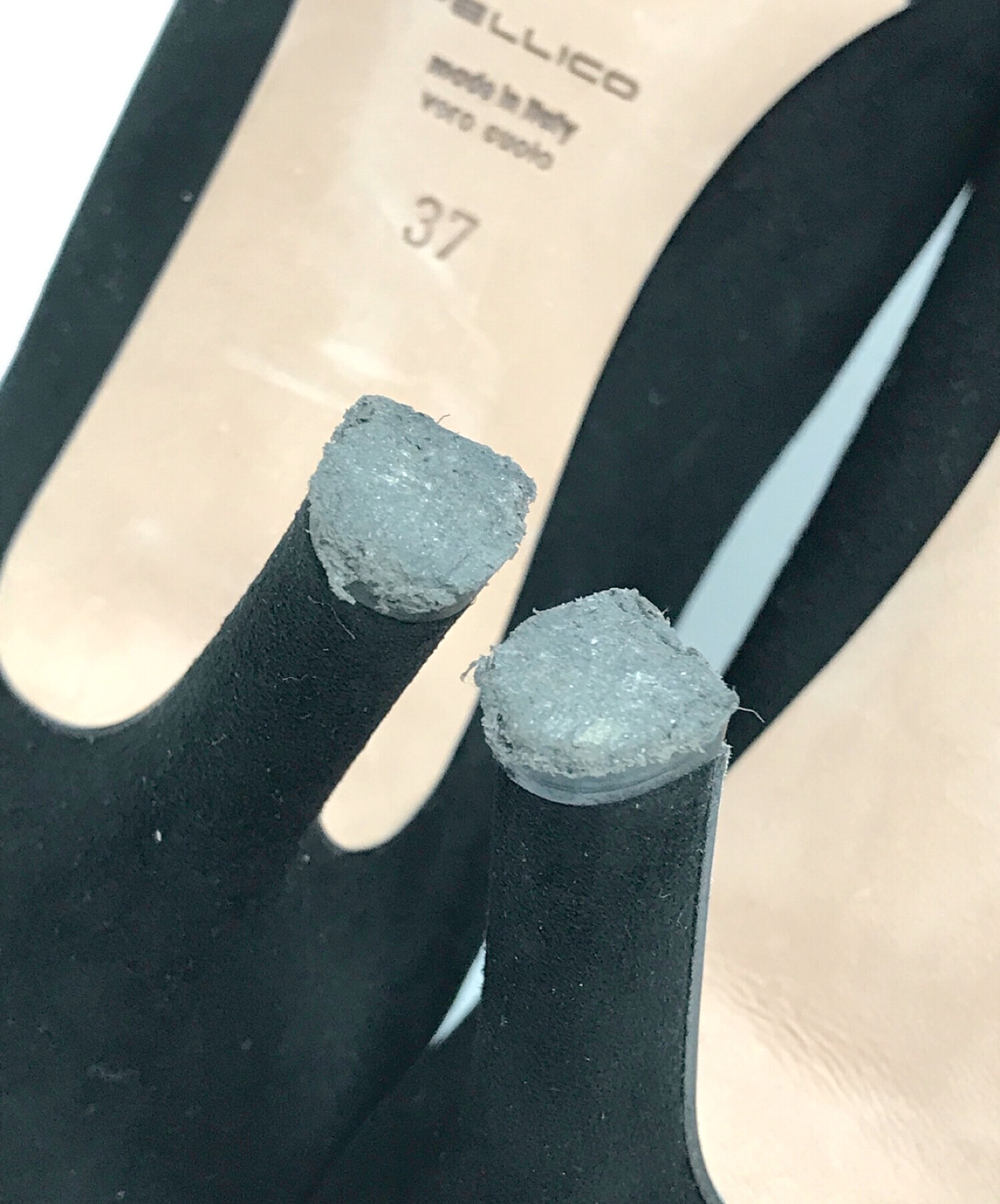 中古・古着通販】PELLICO (ペリーコ) スタッズショートブーツ ブラック