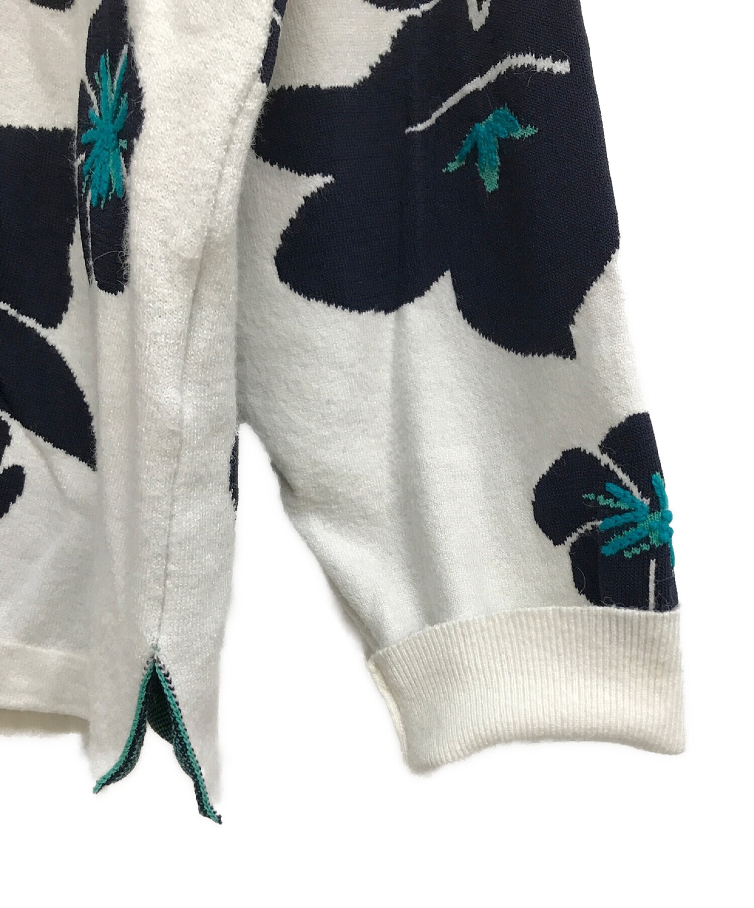 中古・古着通販】MUVEIL (ミュベール) 花柄ニットプルオーバー