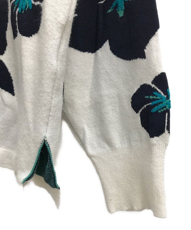 中古・古着通販】MUVEIL (ミュベール) 花柄ニットプルオーバー