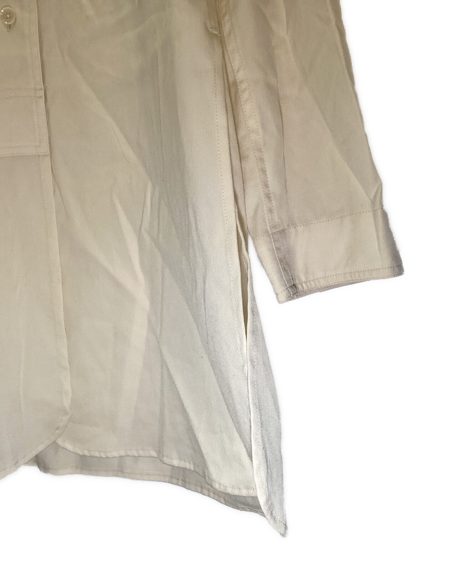 中古・古着通販】LEMAIRE (ルメール) ロングオーバーシャツ アイボリー 