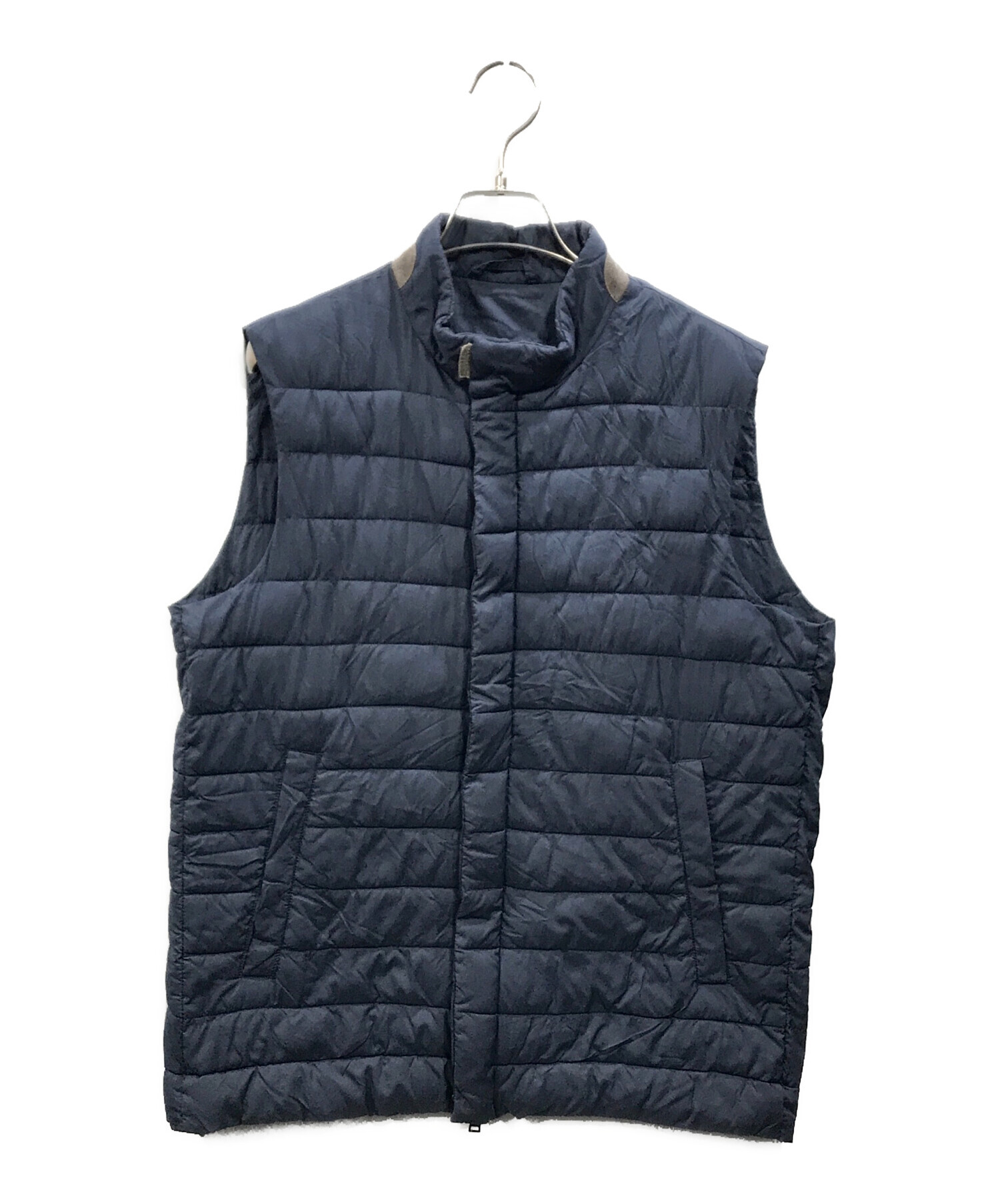 【未使用】ヘルノロゴダウンベスト48 中古・古着通販】HERNO (ヘルノ) ダウンベスト ネイビー サイズ:48