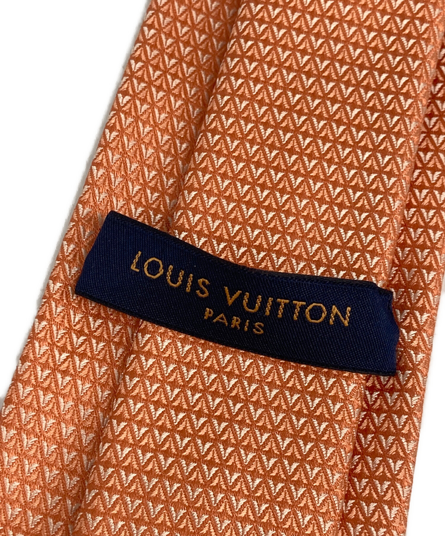 LOUIS VUITTON ルイヴィトン　ネクタイ　ソリッドタイ　オレンジ LOUIS VUITTON ルイヴィトン ネクタイ ソリッドタイ オレンジ 未使用
