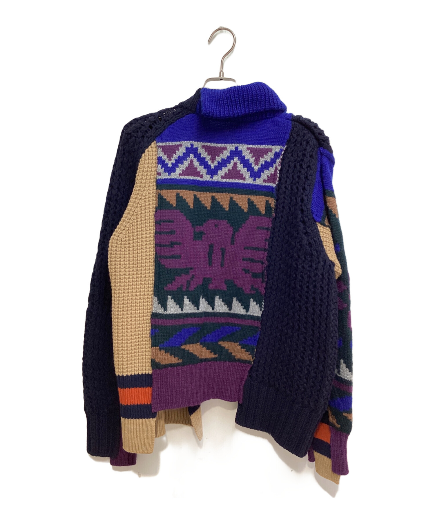 値下しました【美品】sacai ニット切替シャツ　サイズ2 sacai - サカイ SACAI ニットの通販 by KOMEHYO ONLINE ラクマ店