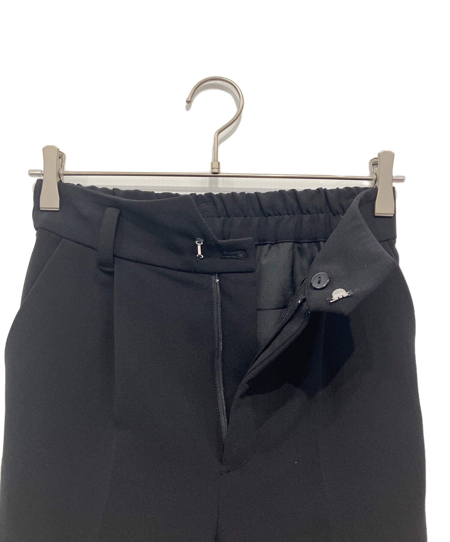 中古・古着通販】Ameri (アメリ) NOTCH TAPERED PANTS ブラック サイズ