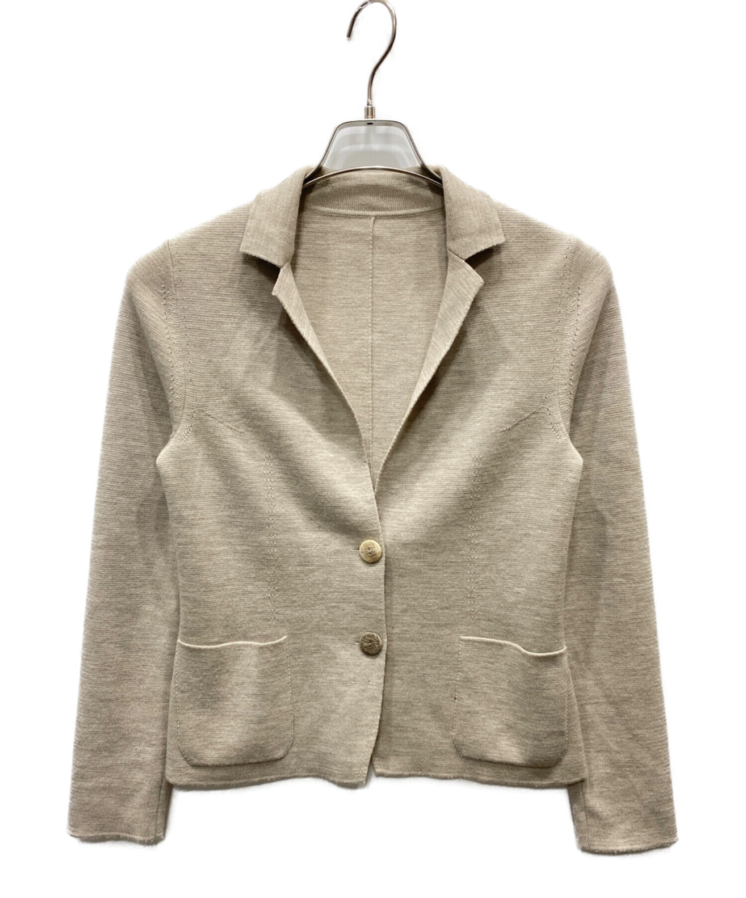 フォクシー FOXEY ジャケット カシミア ベージュ 38 ダブル ショート kigaeru_23963118035