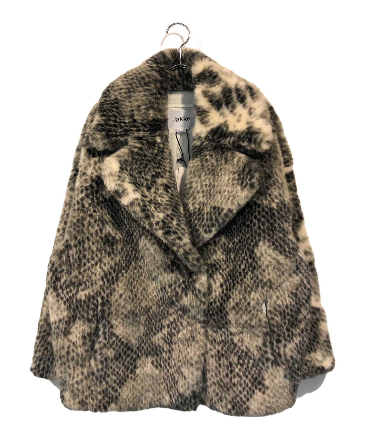 中古・古着通販】Jakke (ジャッキー) エコファーショートコート グレー 