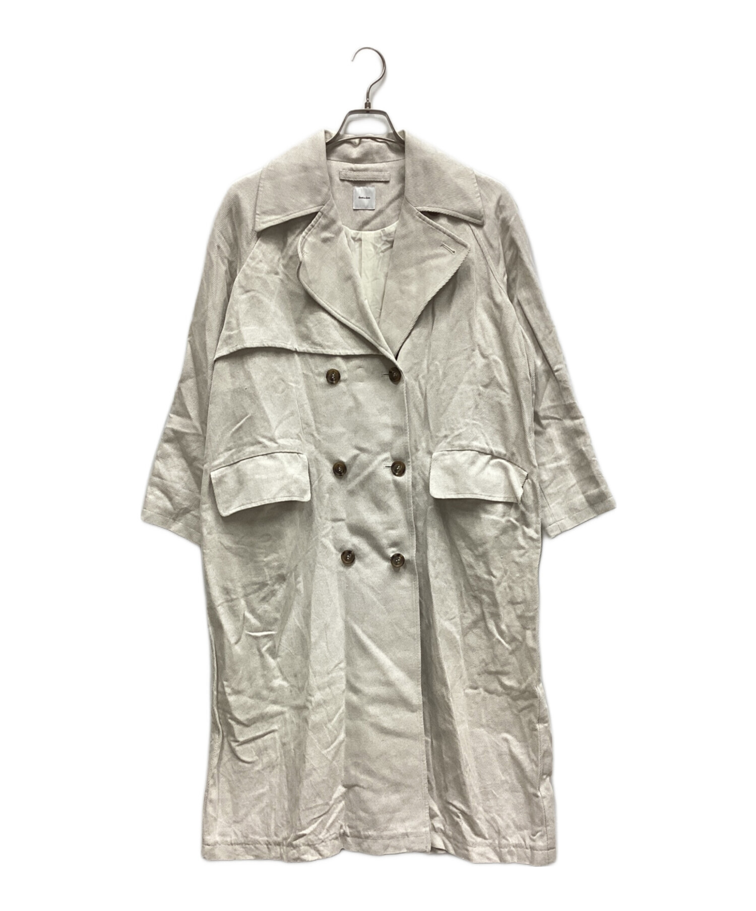 SpickandSpan✨定価3.4万円 リネン混　オーバーサイズ トレンチ 中古・古着通販】Spick and Span (スピック＆スパン) リネン混トレンチ