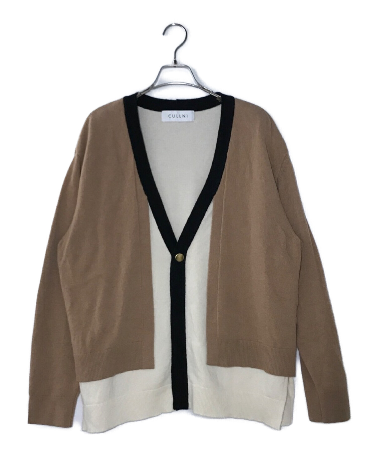 CULLNI クルニ レイヤードカーディガン ベージュ 中古・古着通販】CULLNI (クルニ) レイヤードカーディガン ベージュ