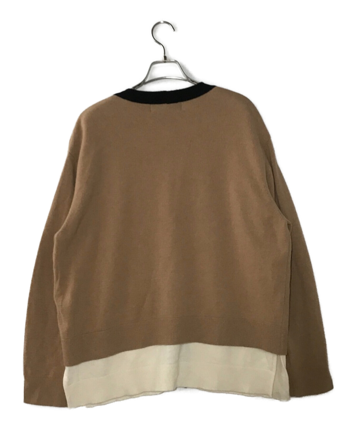 CULLNI クルニ レイヤードカーディガン ベージュ 中古・古着通販】CULLNI (クルニ) レイヤードカーディガン ベージュ