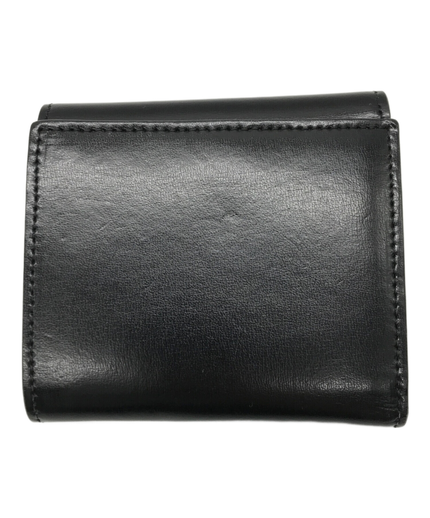 OFF-WHITE オフホワイト カーフスキンネックポーチ 財布 中古・古着通販】OFFWHITE (オフホワイト) 3つ折り財布 ブラック