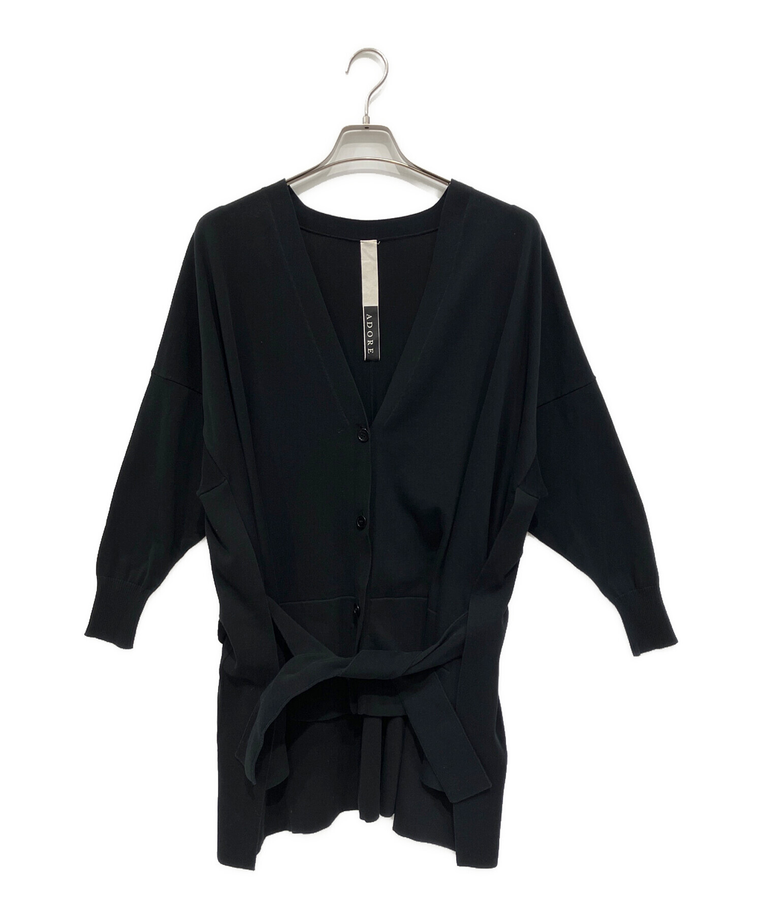 中古・古着通販】ADORE (アドーア) ガスコットンビックカーデ ブラック