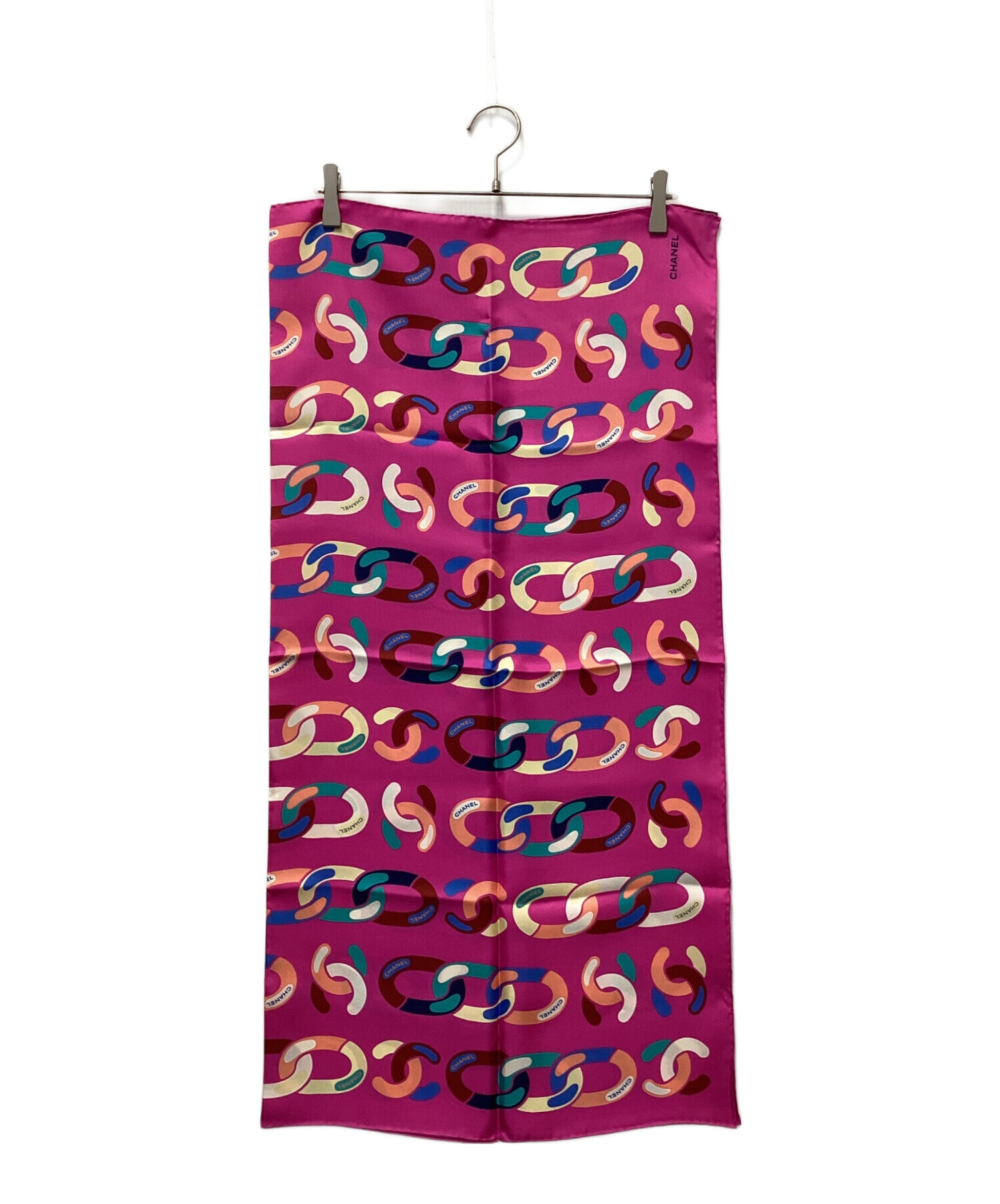 CHANEL シルクスカーフ カラフル 中古・古着通販】CHANEL (シャネル) シルクスカーフ パープル