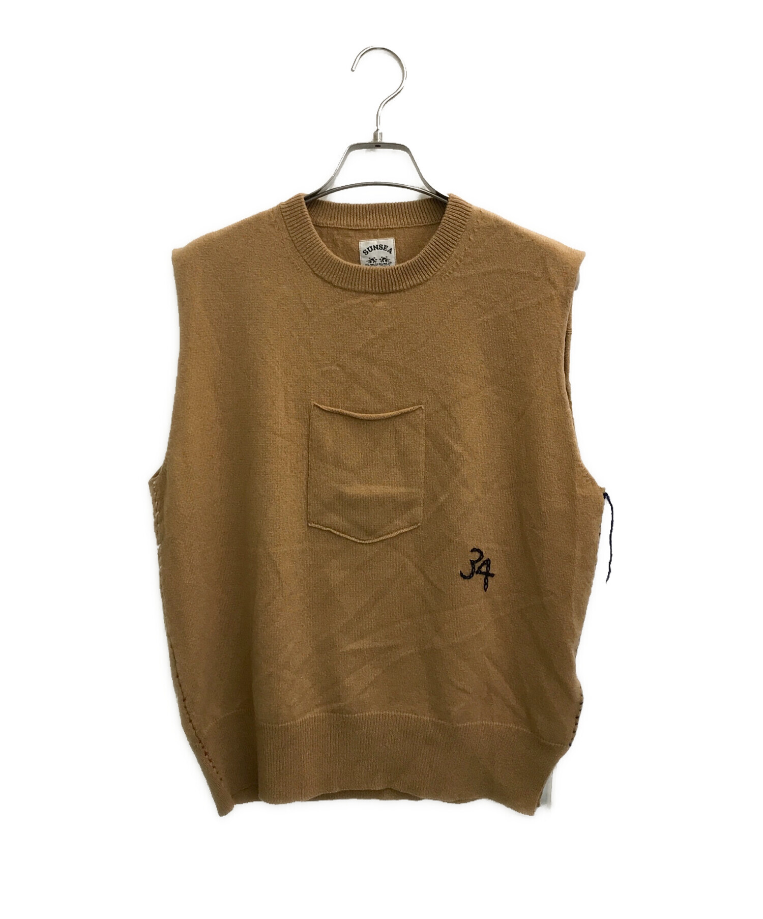 中古・古着通販】SUNSEA (サンシー) 22A54 Cashmere Pocket Vest 
