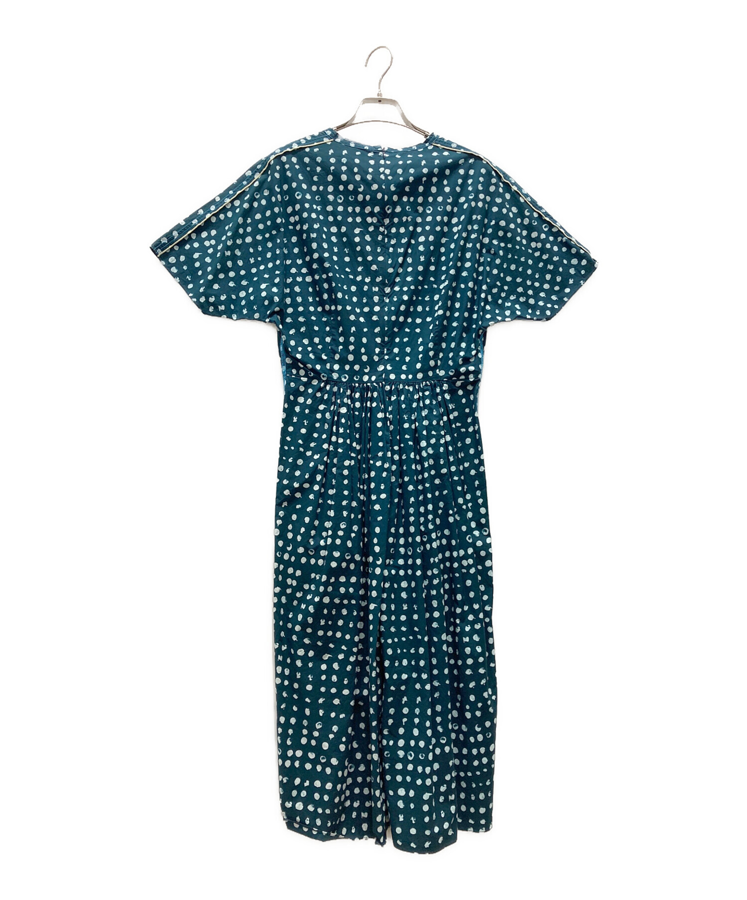 中古・古着通販】MARNI (マルニ) ドット柄ワンピース ネイビー 中古・古着通販】MARNI (マルニ) ドット柄ワンピース ネイビー