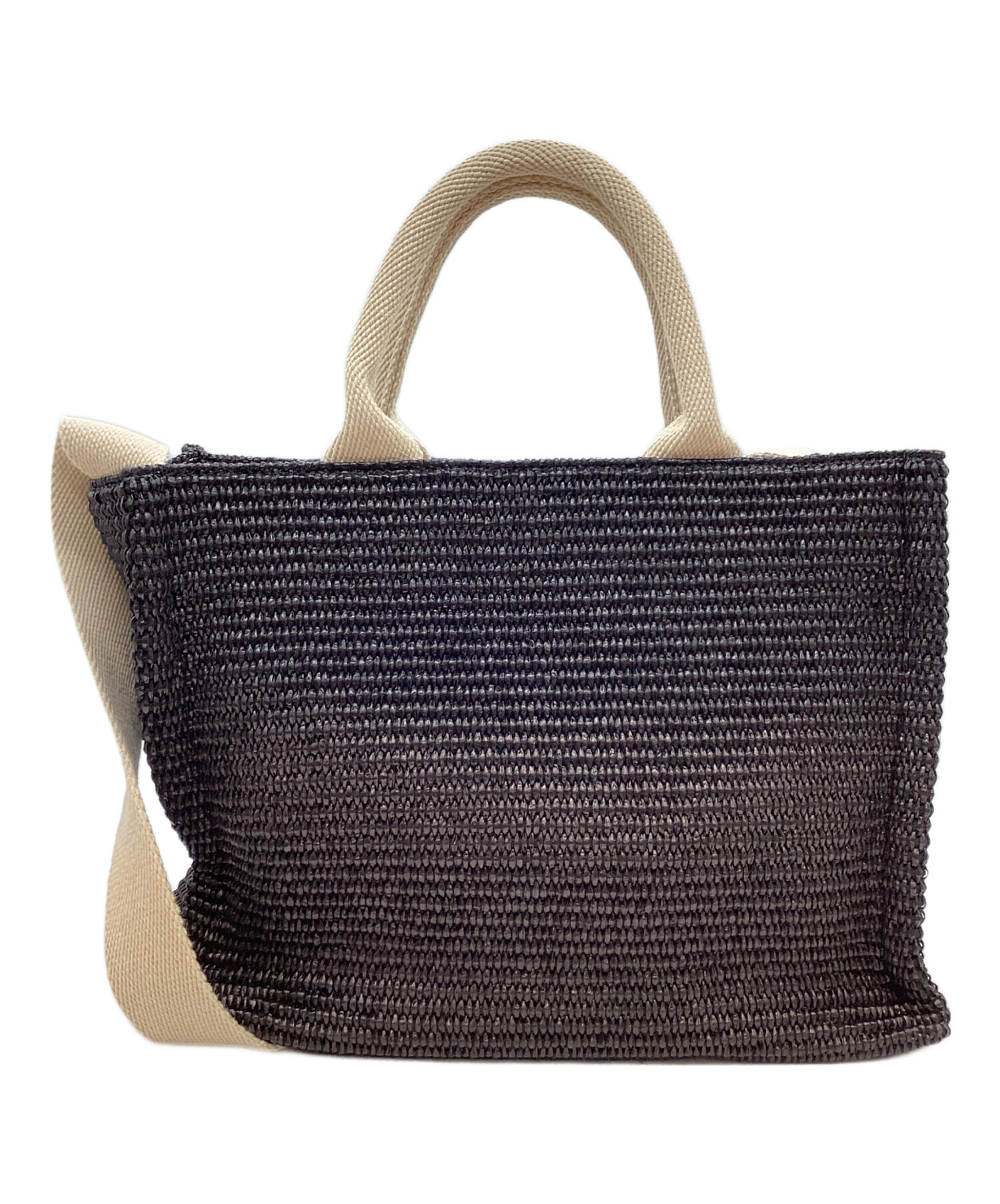 新品未使用　MARNI かご バッグ　レザーブラック　2way 中古・古着通販】MARNI (マルニ) 2WAYカゴバッグ ブラック｜ブランド