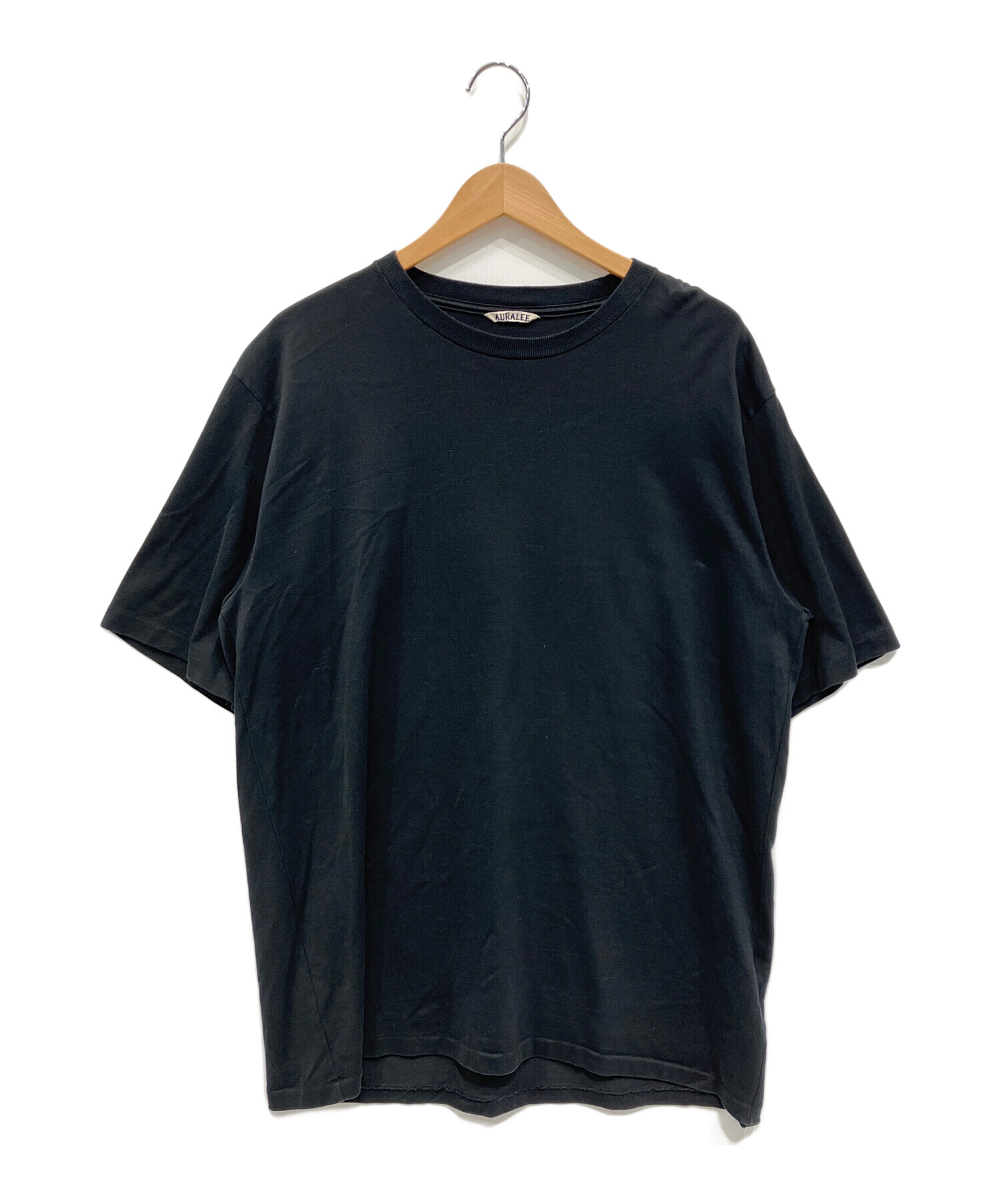 中古・古着通販】AURALEE (オーラリー) LUSTER PLAITING TEE ブラック 