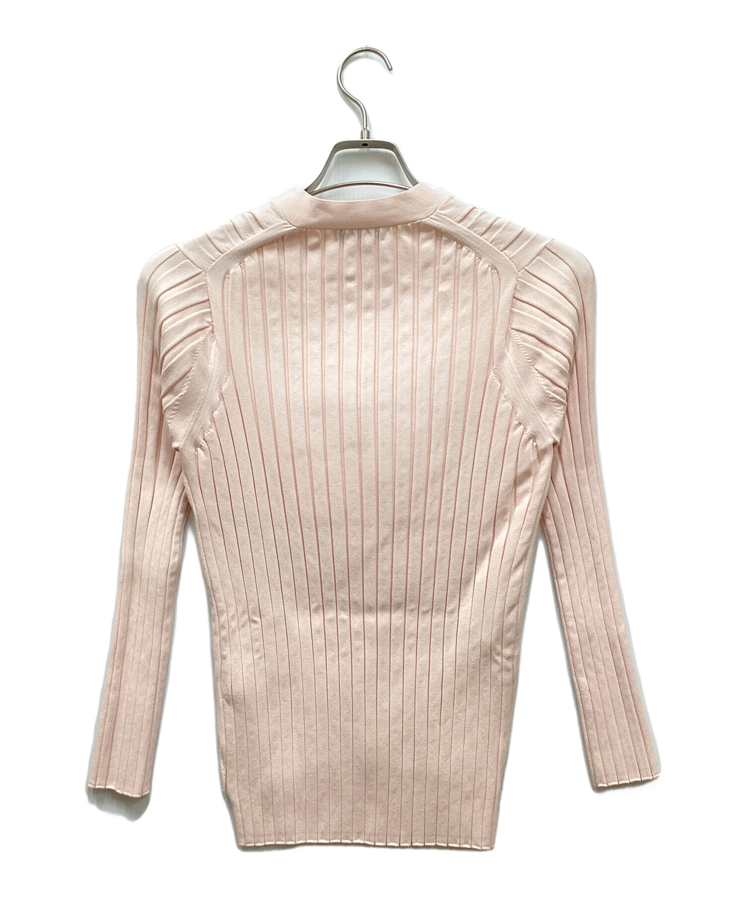 中古・古着通販】DRAWER (ドゥロワー) 16Gリブ編みVネックカーディガン