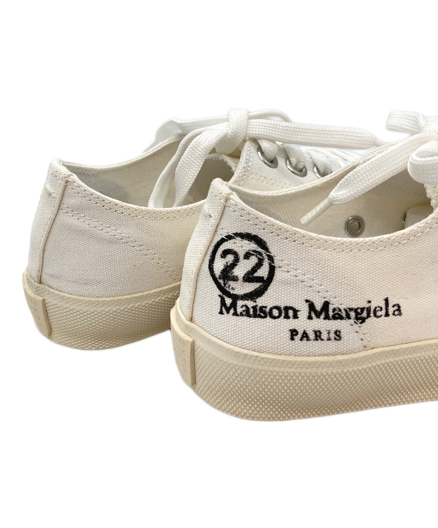 【未使用】 マルジェラ TABIキャンバススニーカー ホワイト 中古・古着通販】Maison Margiela (メゾンマルジェラ) TABIキャンバス