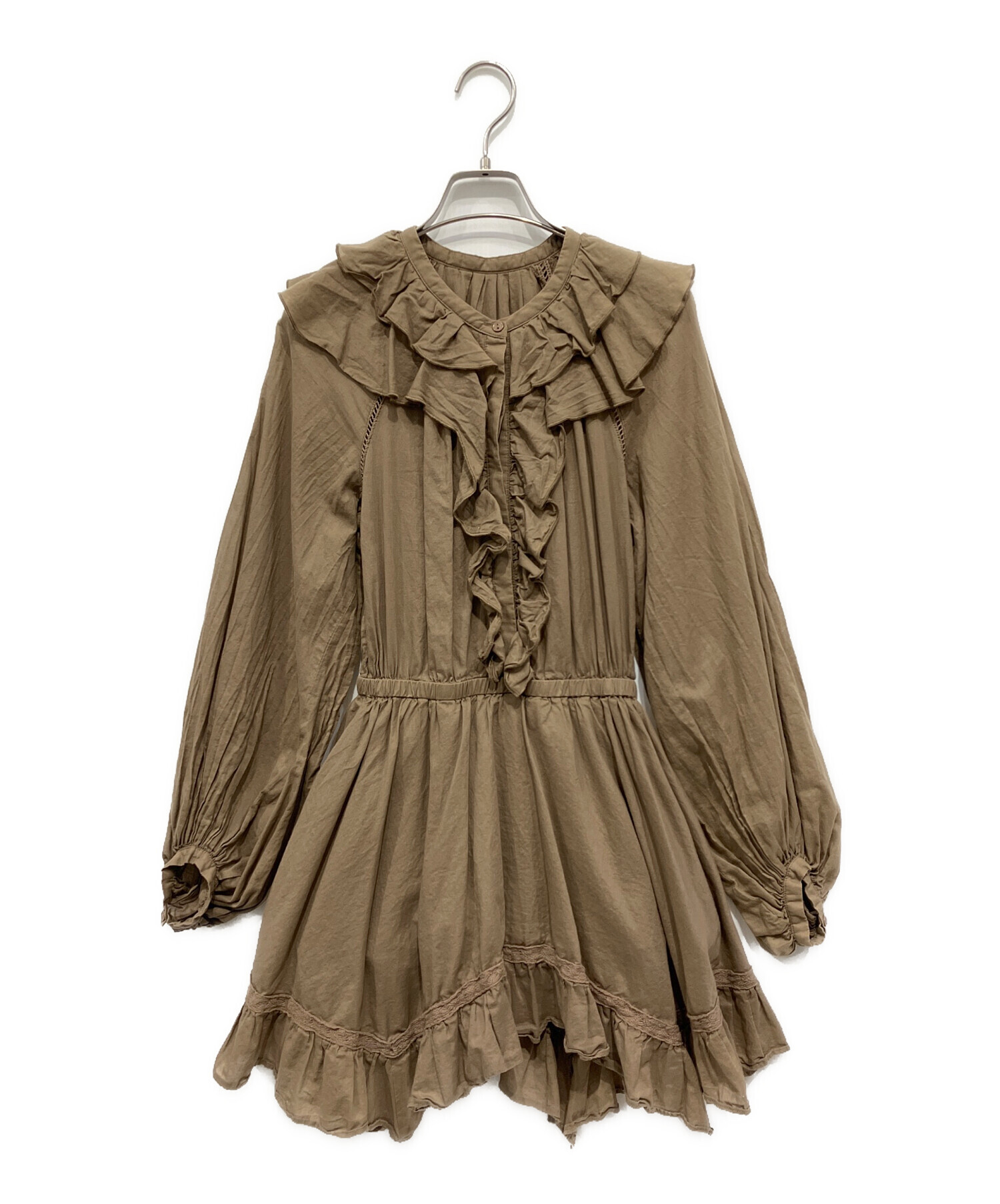 CASA FLINE カーサフライン ワンピース レディース 【古着】【中古】 中古・古着通販】CASA FLINE (カーサフライン) フリルミニドレス